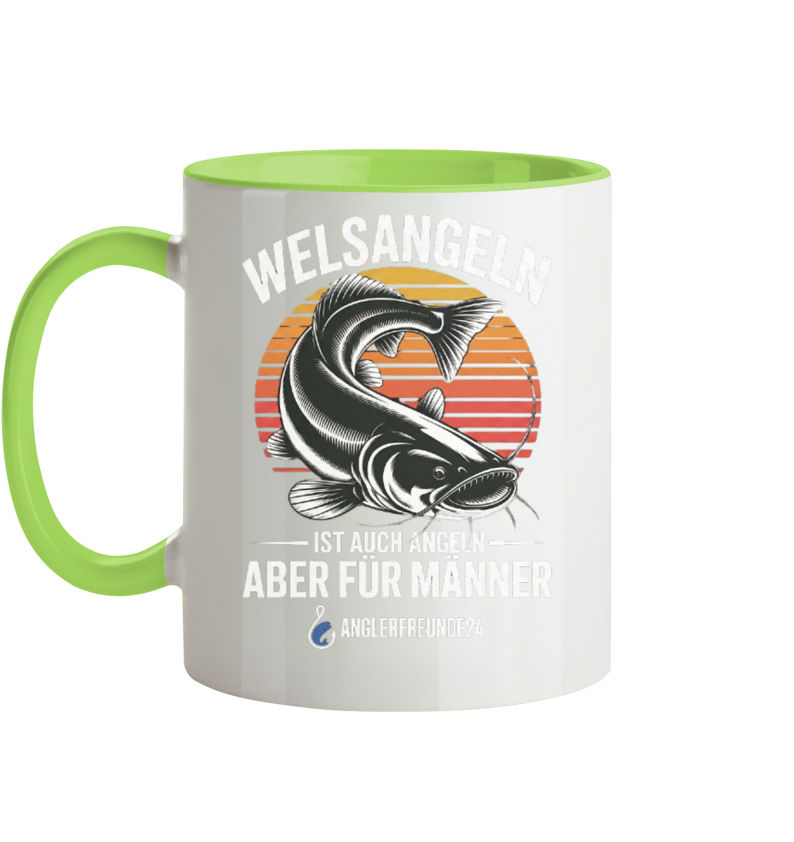 Welsangeln - Tasse zweifarbig