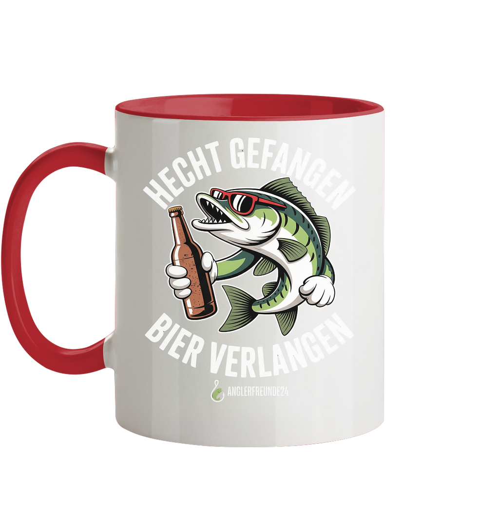 Hecht Gefangen  - Tasse zweifarbig