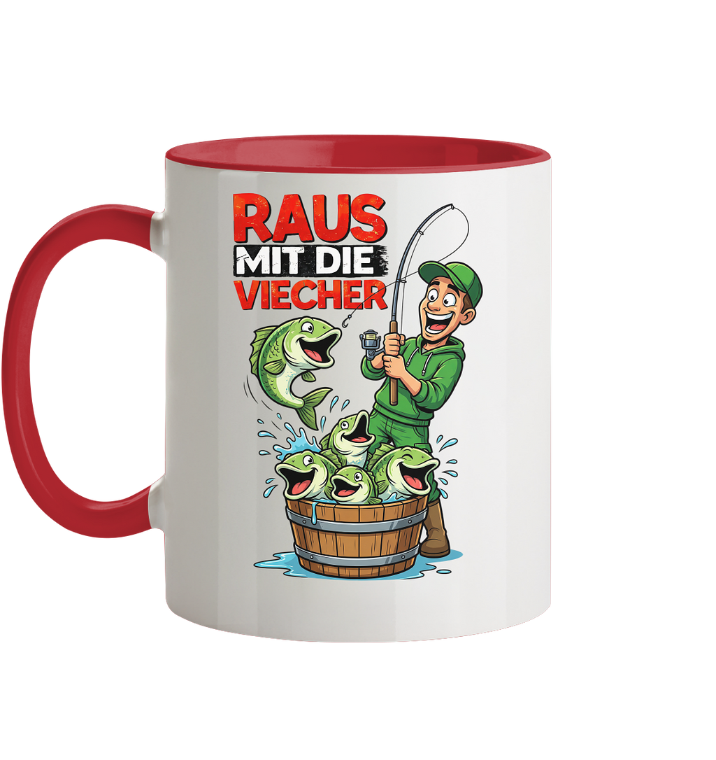 Raus Mit Die Viecher - Tasse zweifarbig