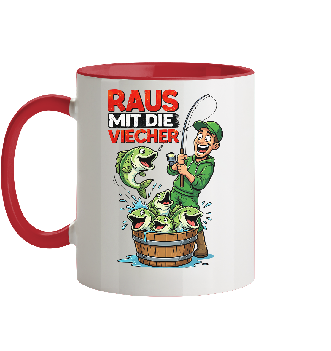 Raus Mit Die Viecher - Tasse zweifarbig