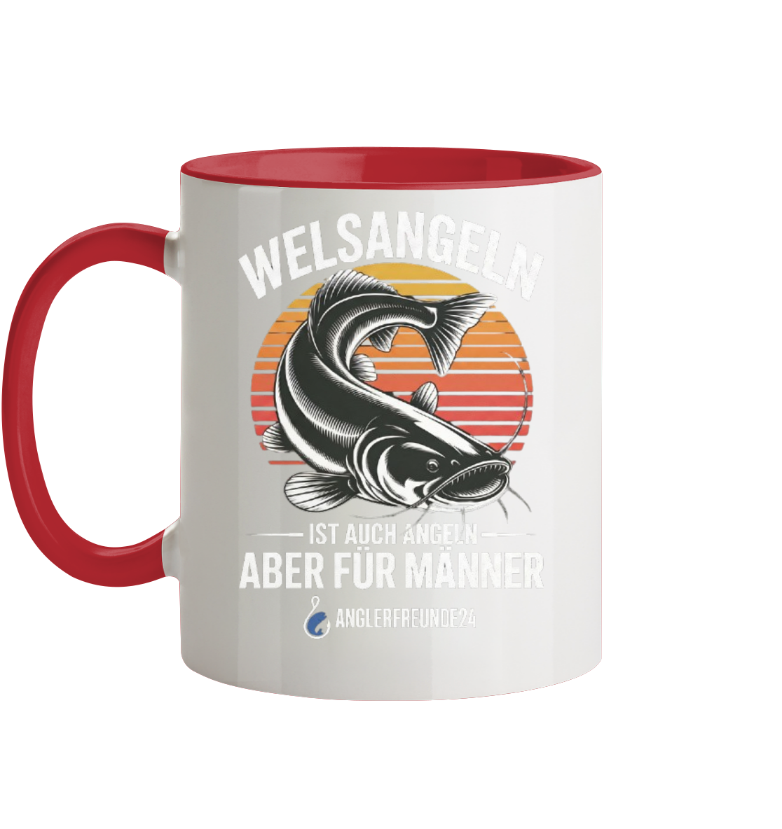Welsangeln - Tasse zweifarbig