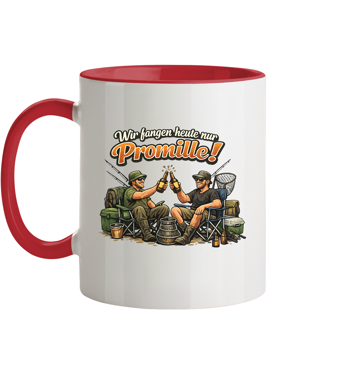 Wir fangen heute nur - Tasse zweifarbig