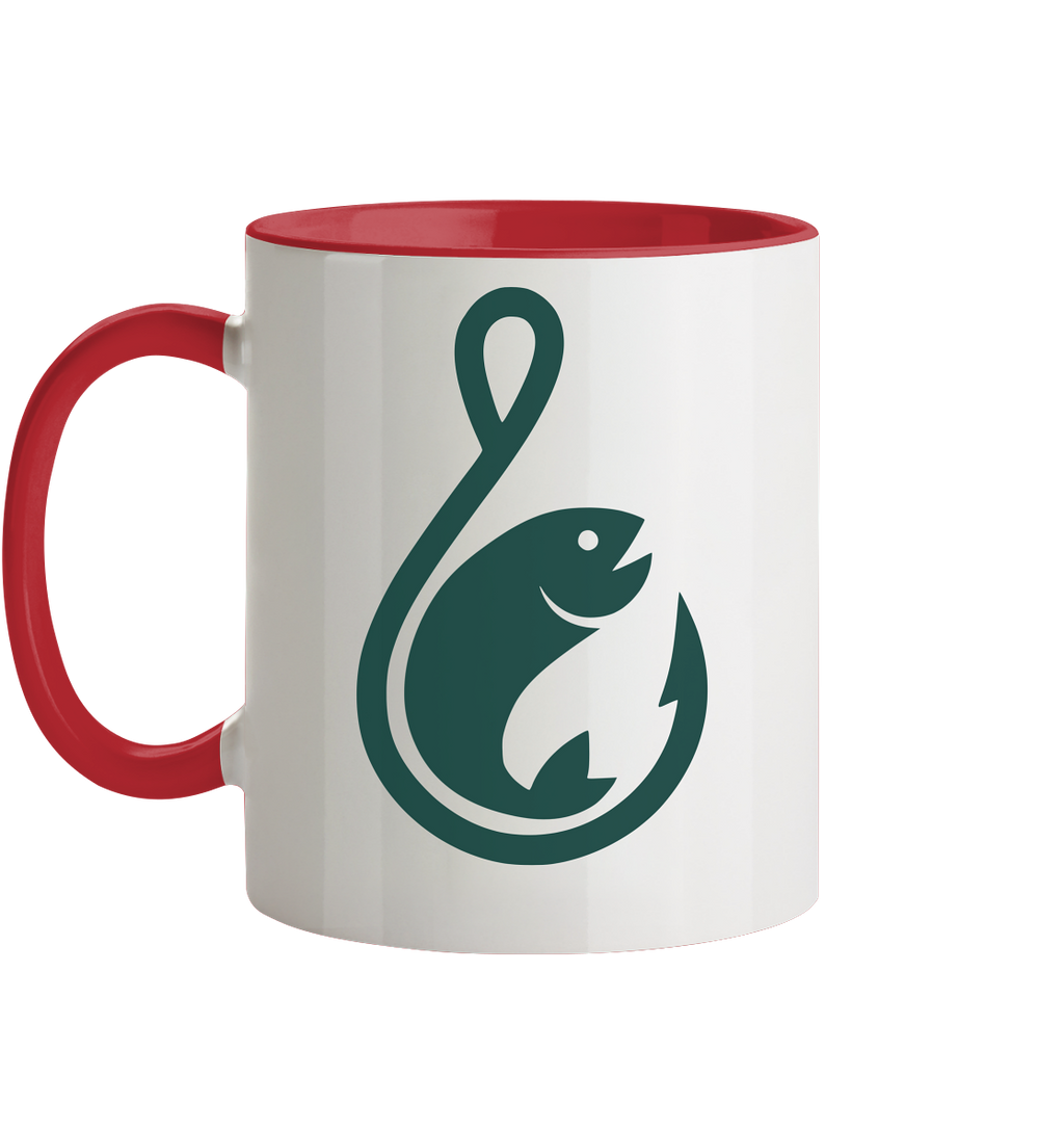 Anglerfreunde24 Logo Grün - Tasse zweifarbig