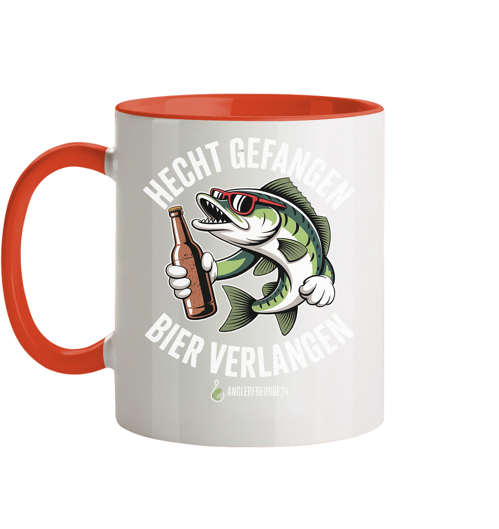 Hecht Gefangen  - Tasse zweifarbig
