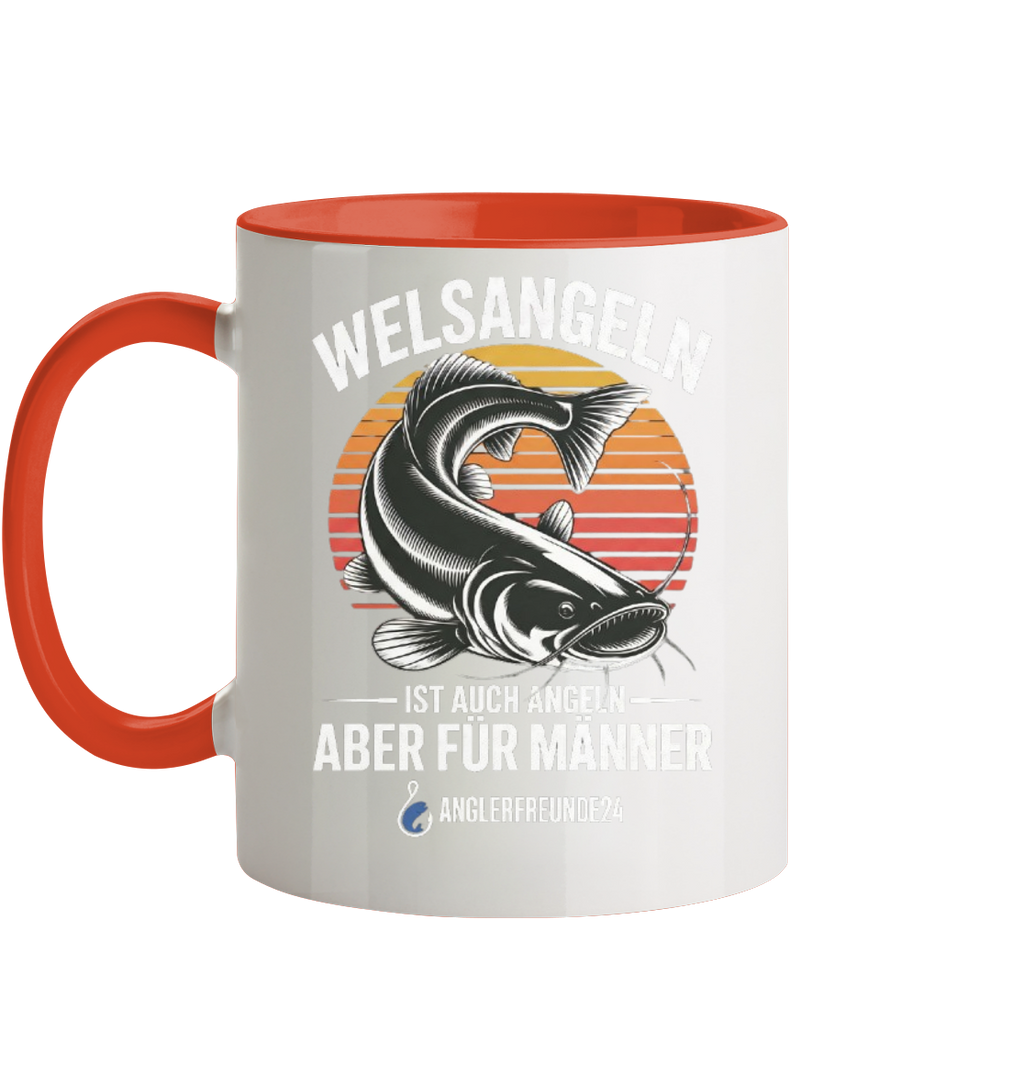 Welsangeln - Tasse zweifarbig