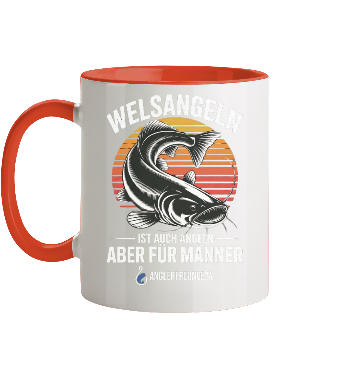 Welsangeln - Tasse zweifarbig