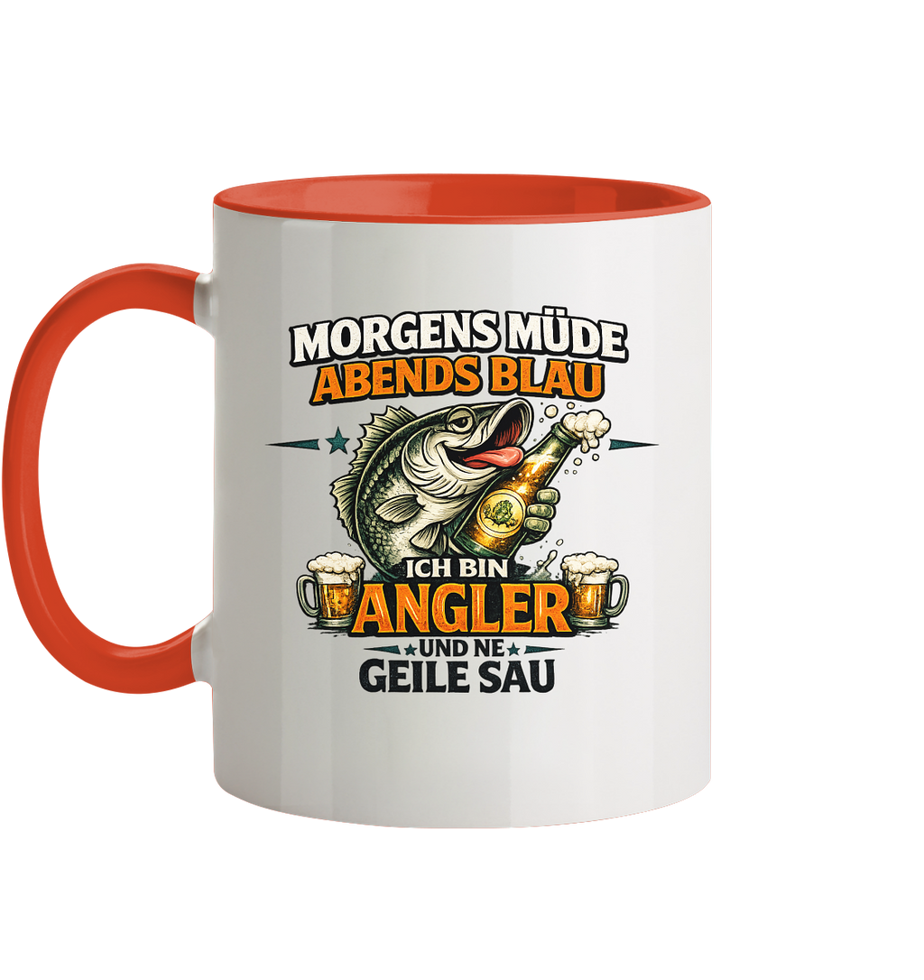 Morgens Müde Abends Blau - Tasse zweifarbig