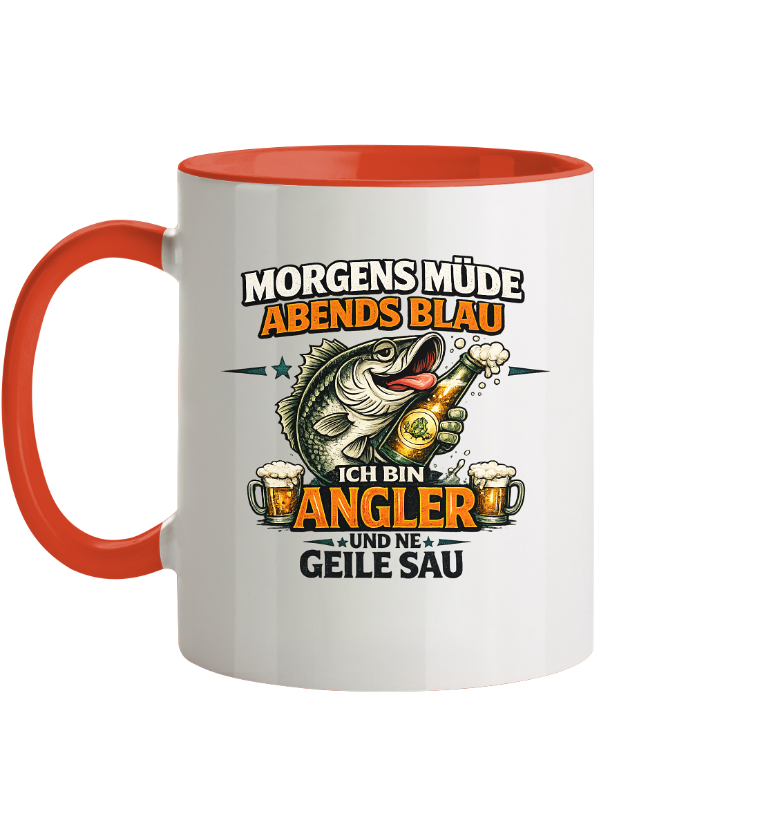 Morgens Müde Abends Blau - Tasse zweifarbig