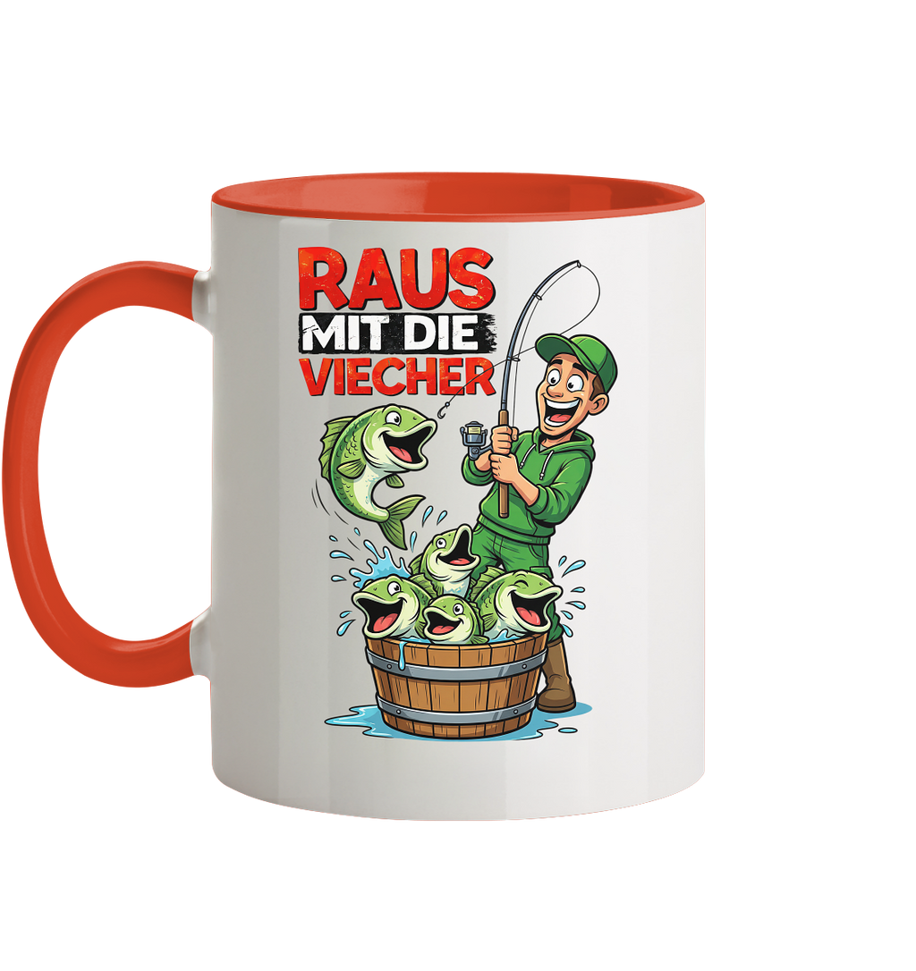 Raus Mit Die Viecher - Tasse zweifarbig