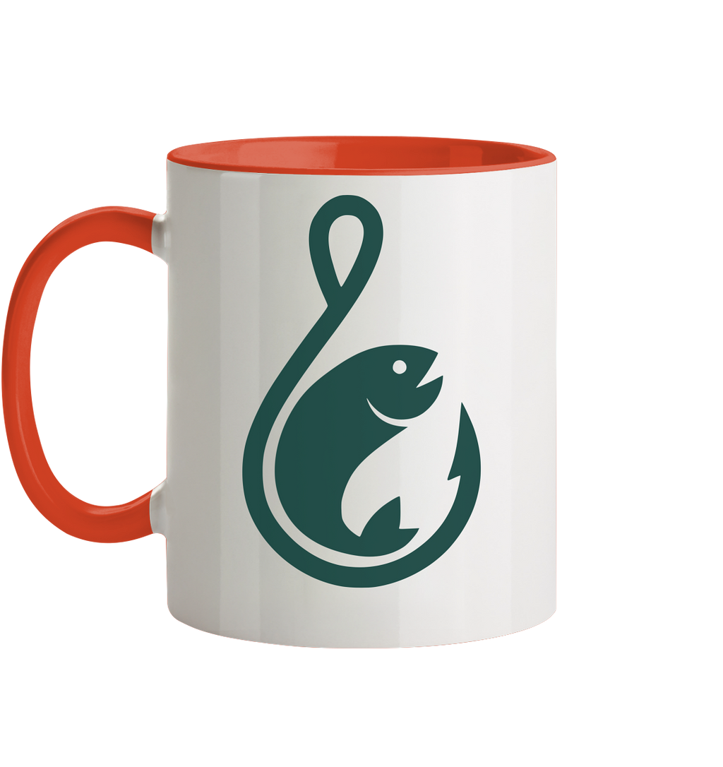 Anglerfreunde24 Logo Grün - Tasse zweifarbig