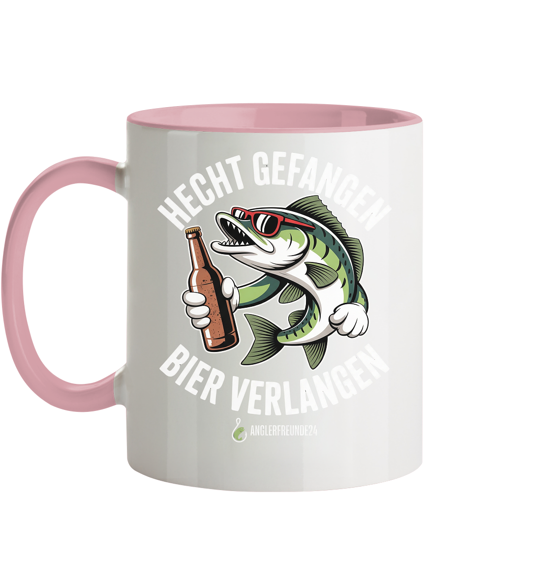 Hecht Gefangen  - Tasse zweifarbig