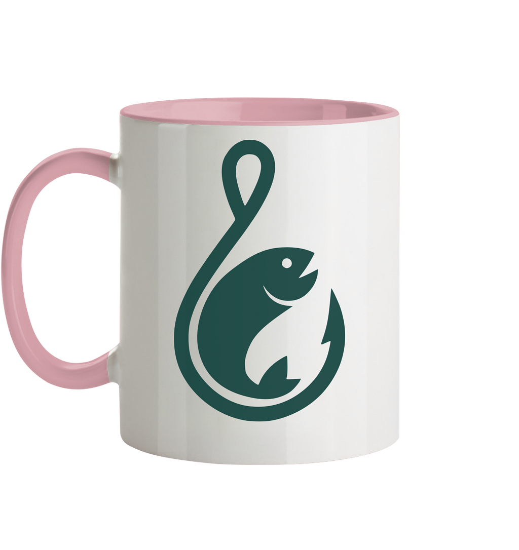 Anglerfreunde24 Logo Grün - Tasse zweifarbig