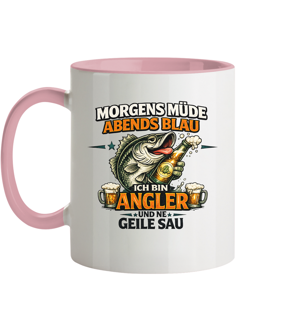 Morgens Müde Abends Blau - Tasse zweifarbig