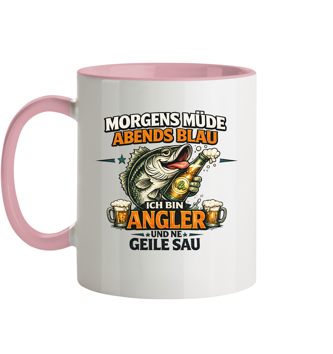 Morgens Müde Abends Blau - Tasse zweifarbig