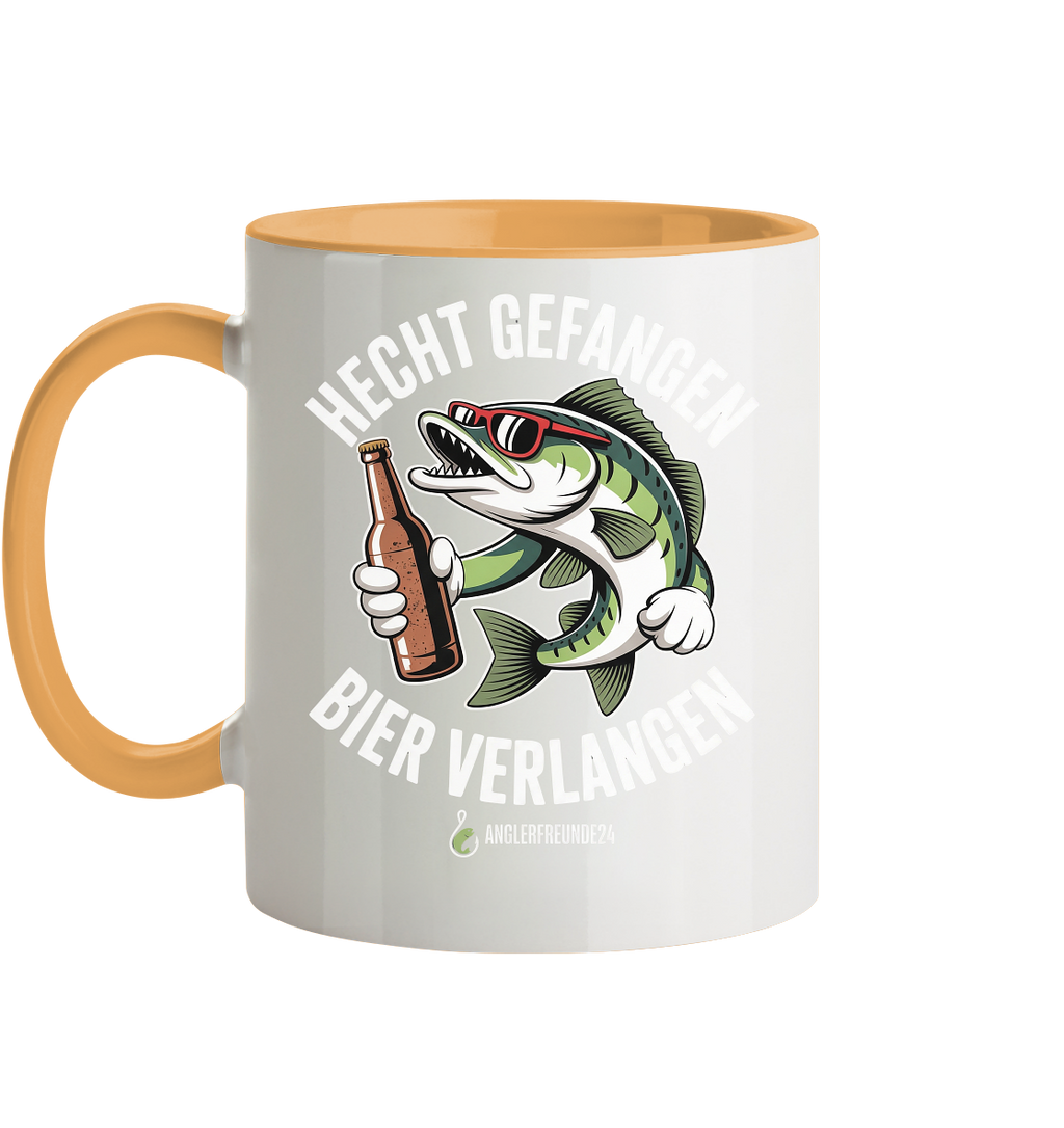 Hecht Gefangen  - Tasse zweifarbig