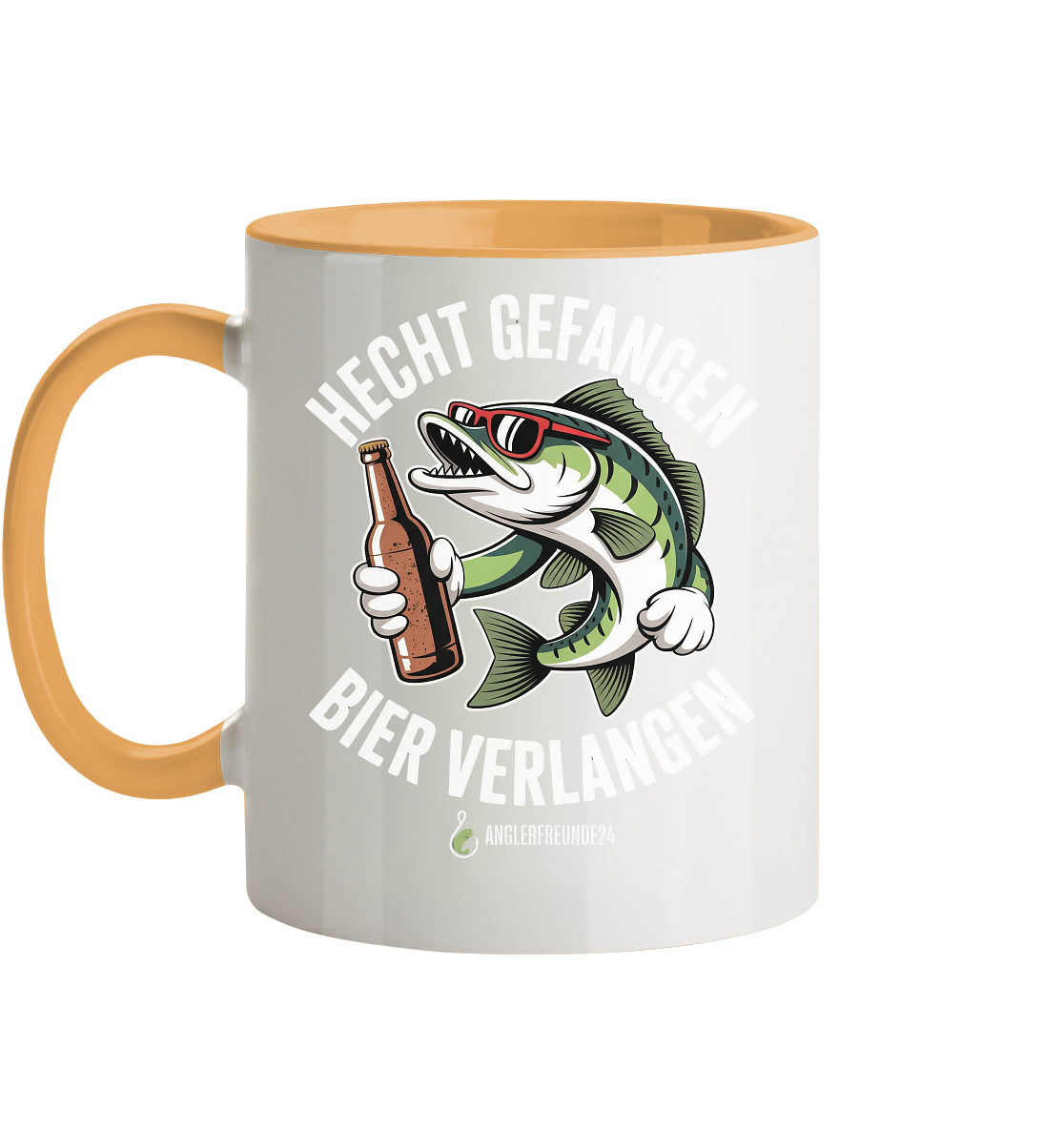 Hecht Gefangen  - Tasse zweifarbig