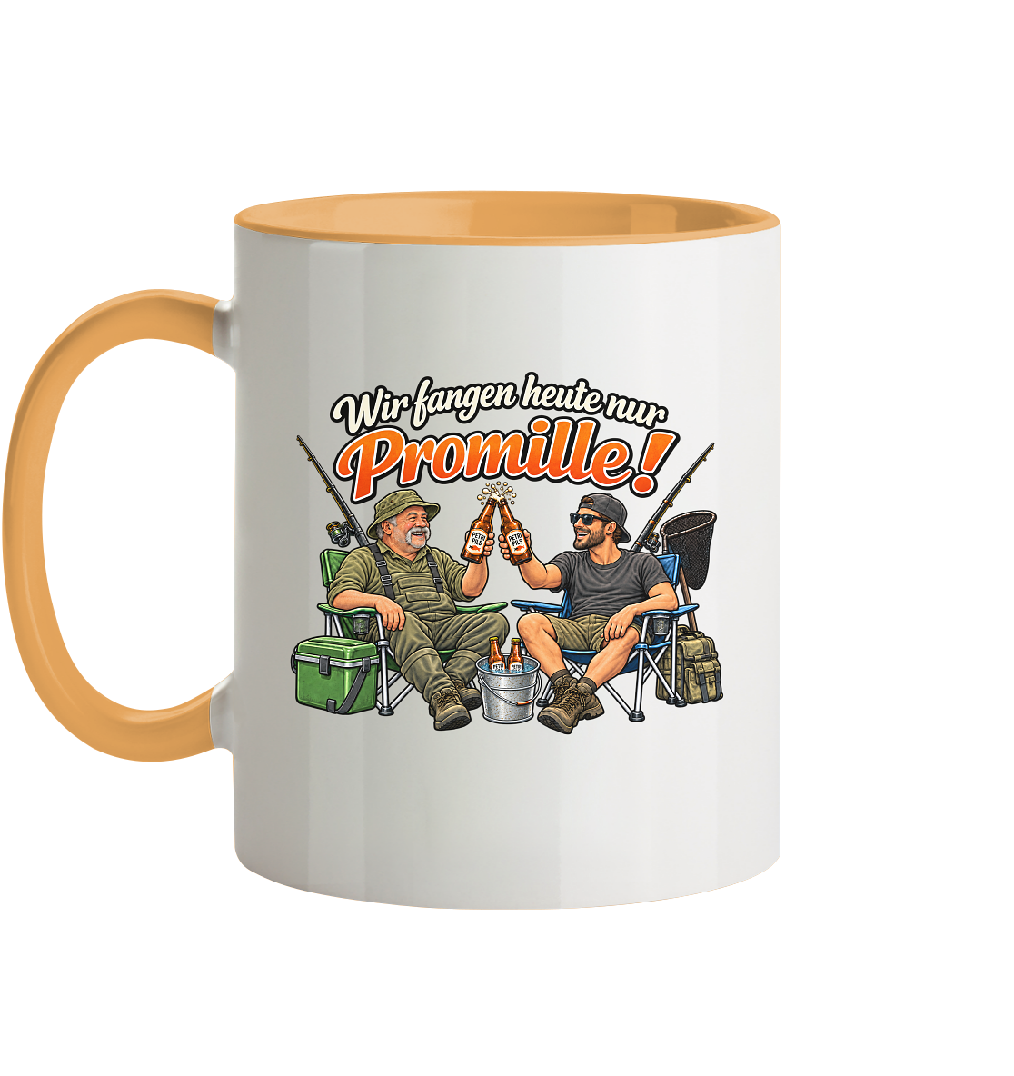 Wir fangen heute nur - Tasse zweifarbig