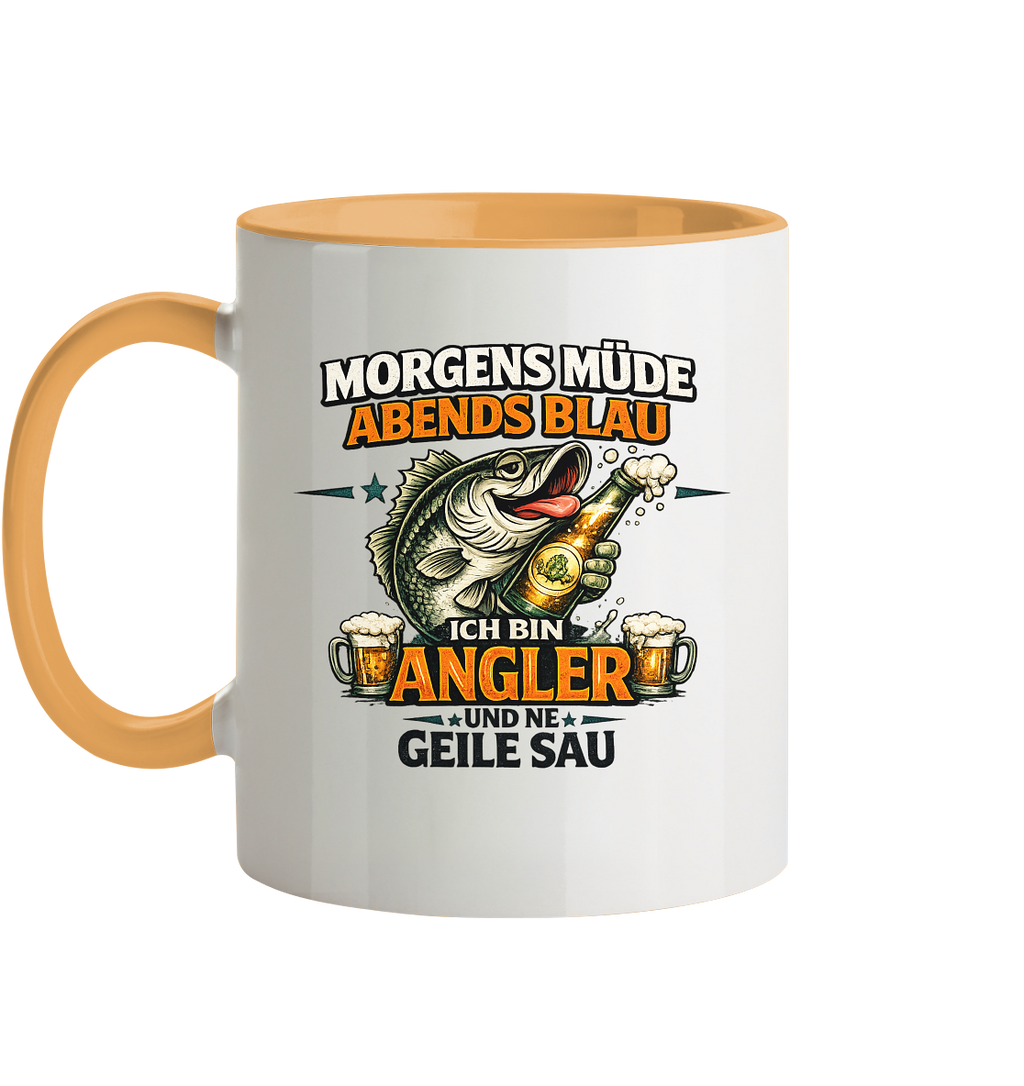 Morgens Müde Abends Blau - Tasse zweifarbig