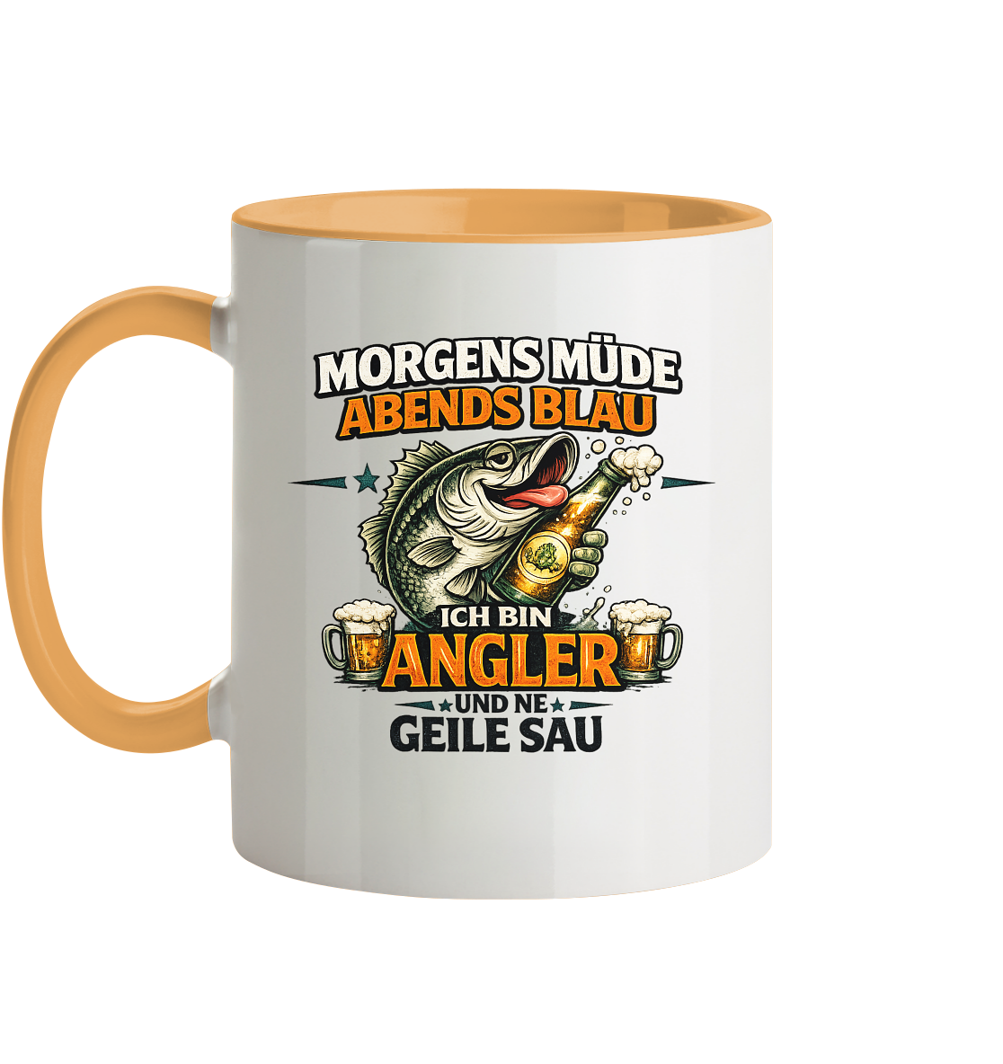 Morgens Müde Abends Blau - Tasse zweifarbig