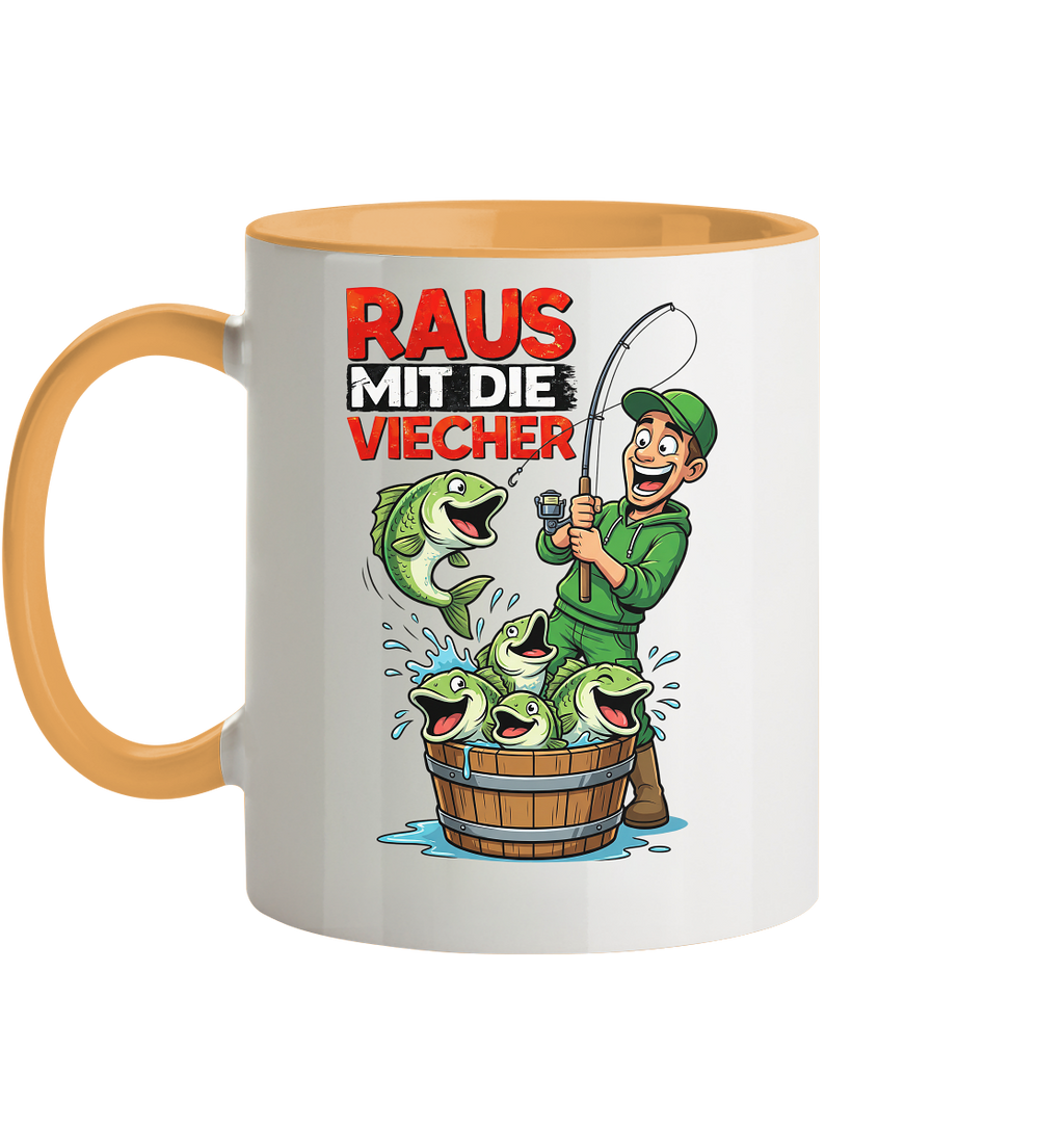 Raus Mit Die Viecher - Tasse zweifarbig