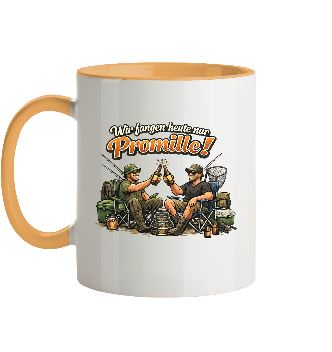 Wir fangen heute nur - Tasse zweifarbig