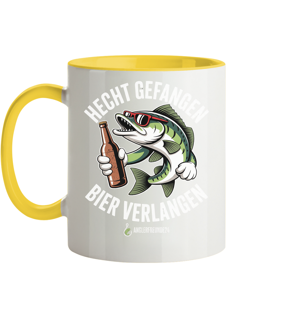 Hecht Gefangen  - Tasse zweifarbig