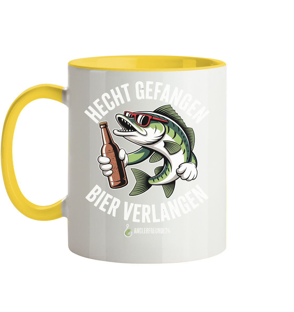 Hecht Gefangen  - Tasse zweifarbig