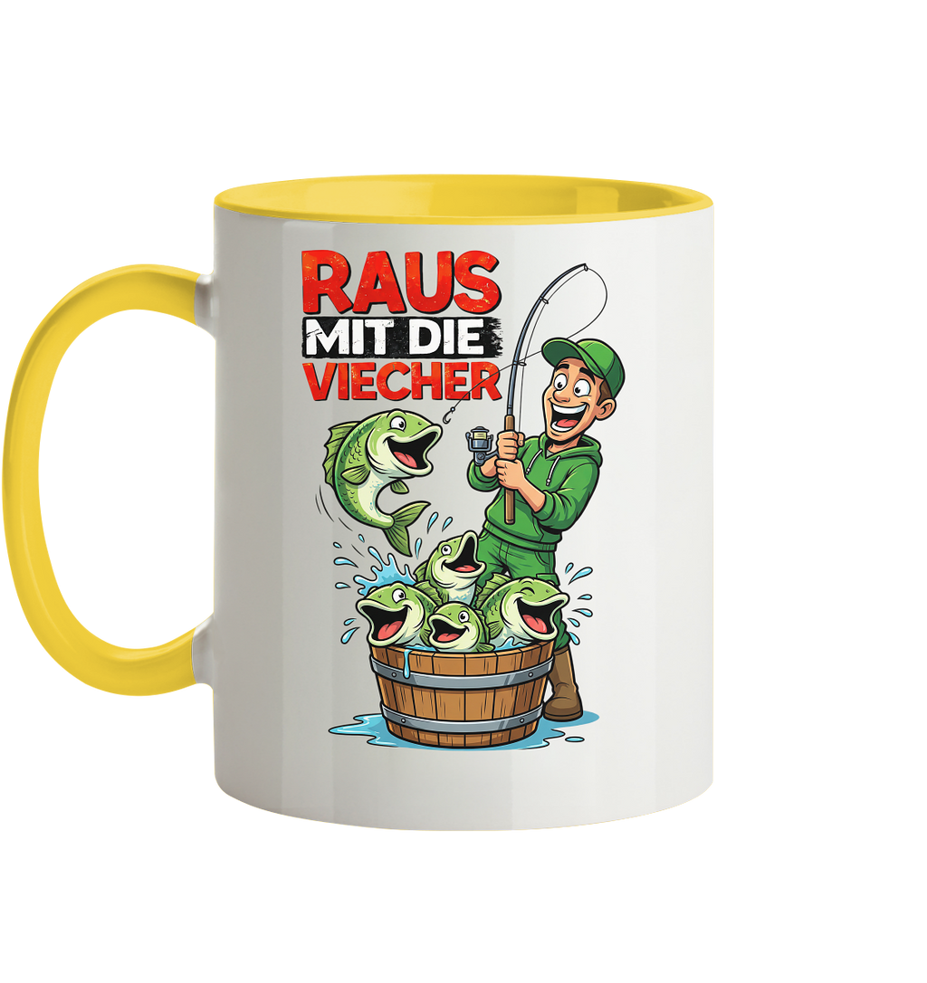 Raus Mit Die Viecher - Tasse zweifarbig