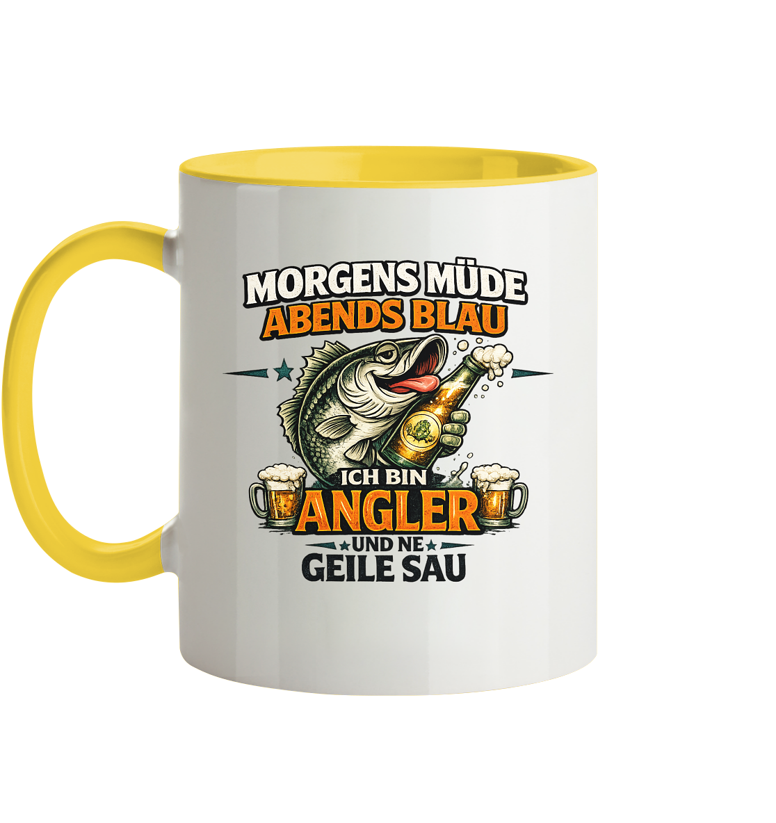 Morgens Müde Abends Blau - Tasse zweifarbig