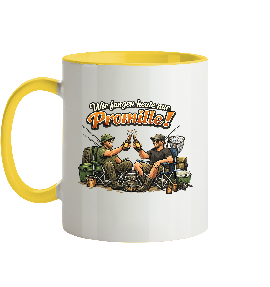 Wir fangen heute nur - Tasse zweifarbig