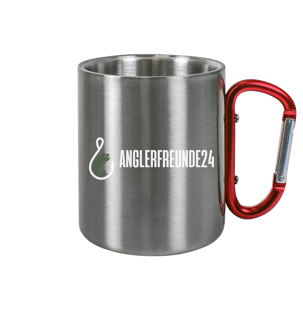 Anglerfreunde24 Weiß - Edelstahl Tasse