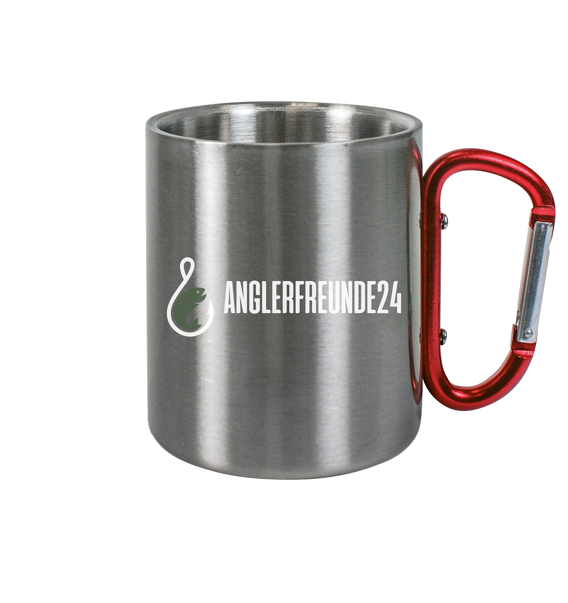 Anglerfreunde24 Weiß - Edelstahl Tasse