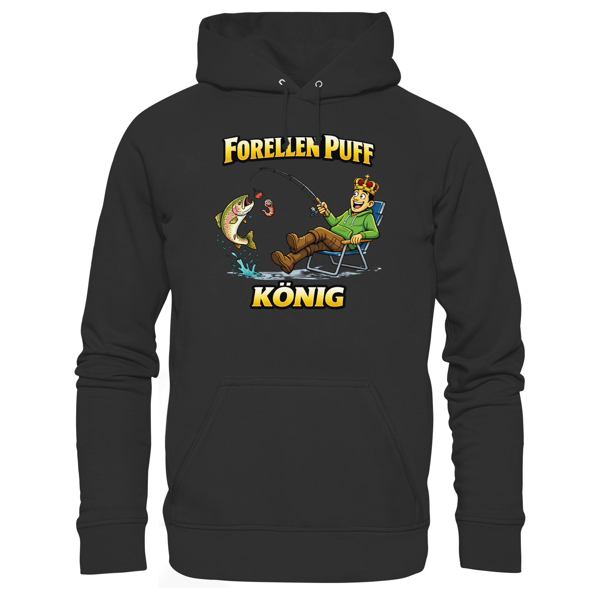 Forellen Puff König - Premium Hoodie