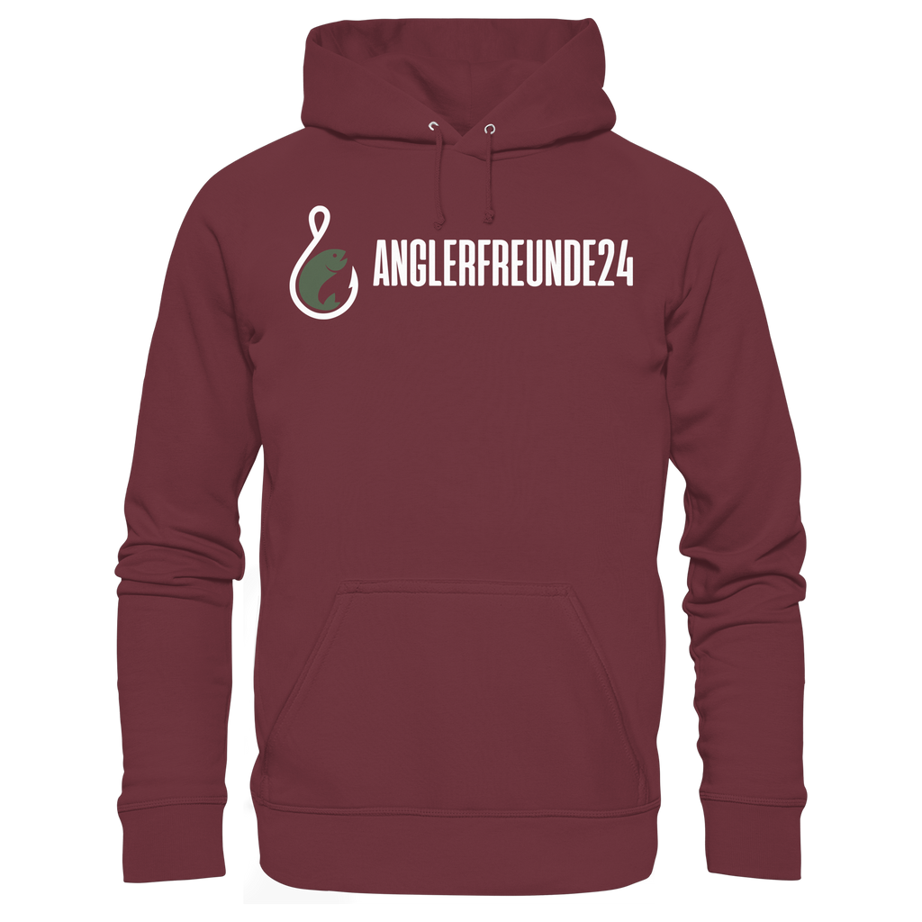 Anglerfreunde24 Weiß - Premium Hoodie