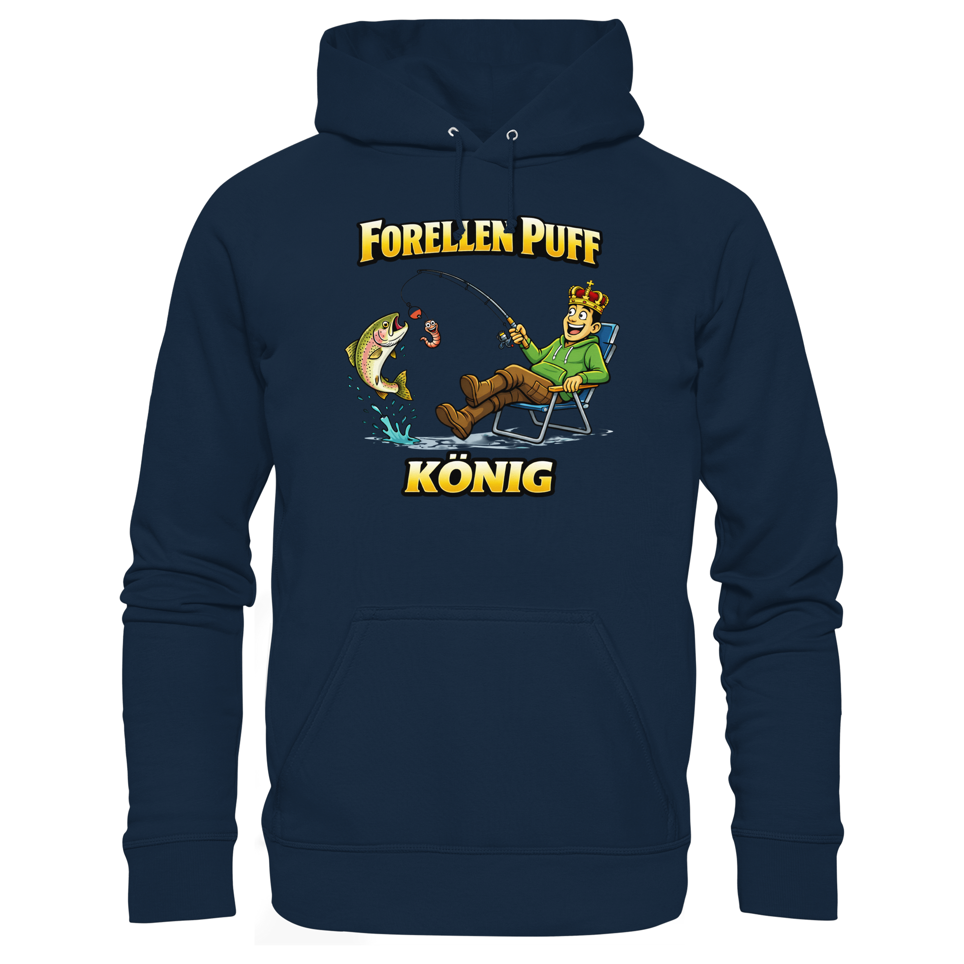 Forellen Puff König - Premium Hoodie