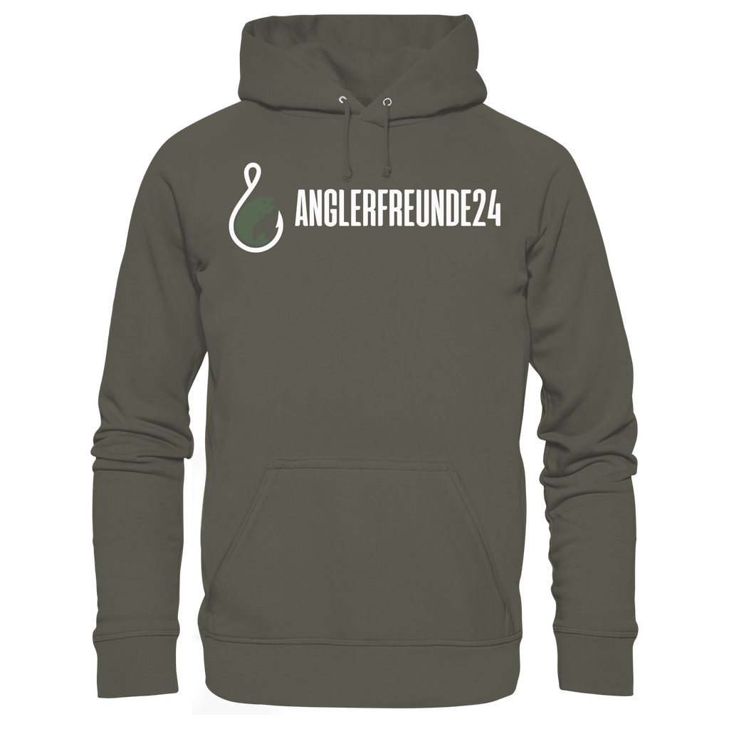 Anglerfreunde24 Weiß - Premium Hoodie
