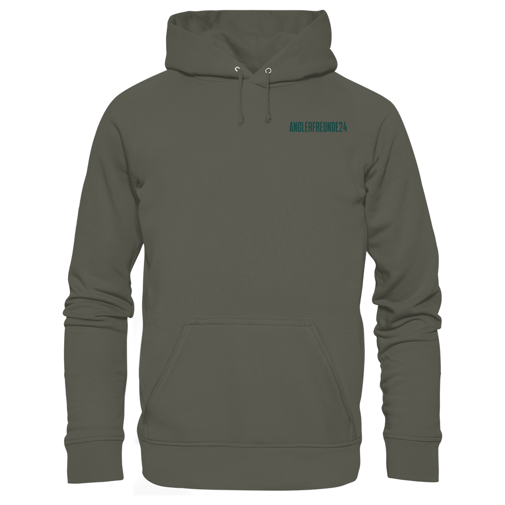 Anglerfreunde24 Logo Grün - Premium Hoodie
