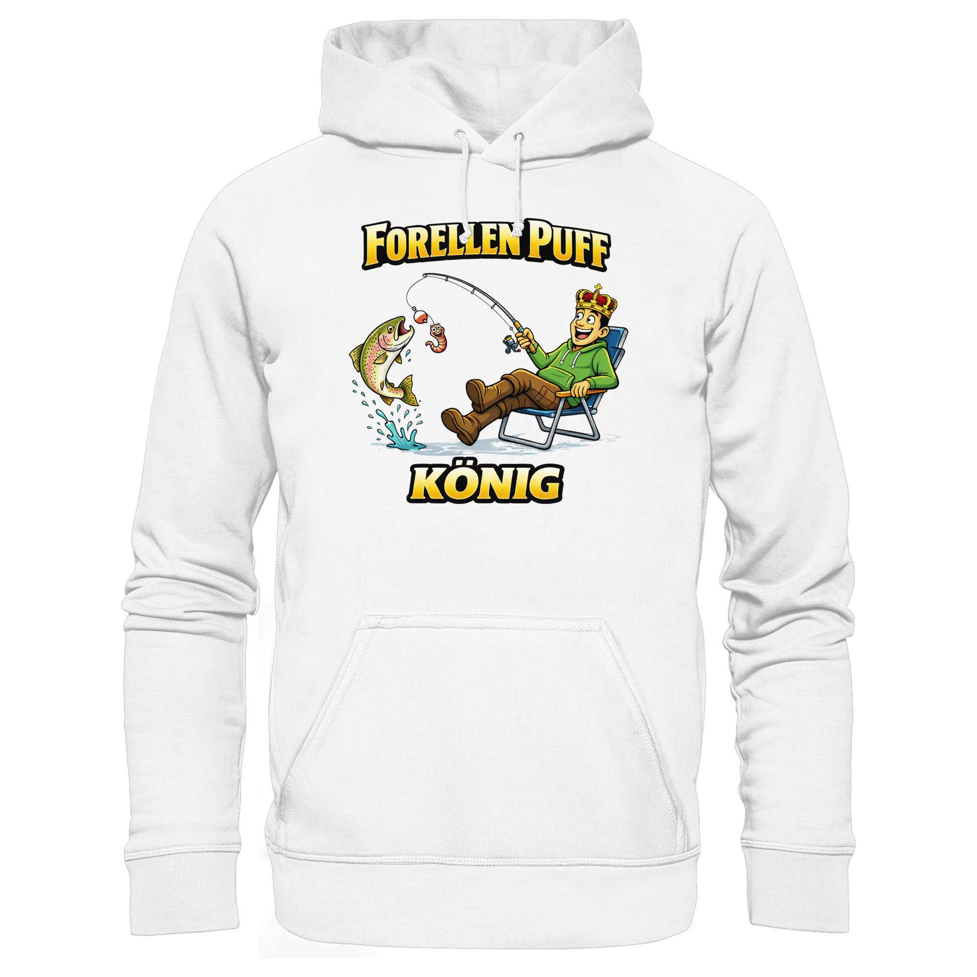 Forellen Puff König - Premium Hoodie