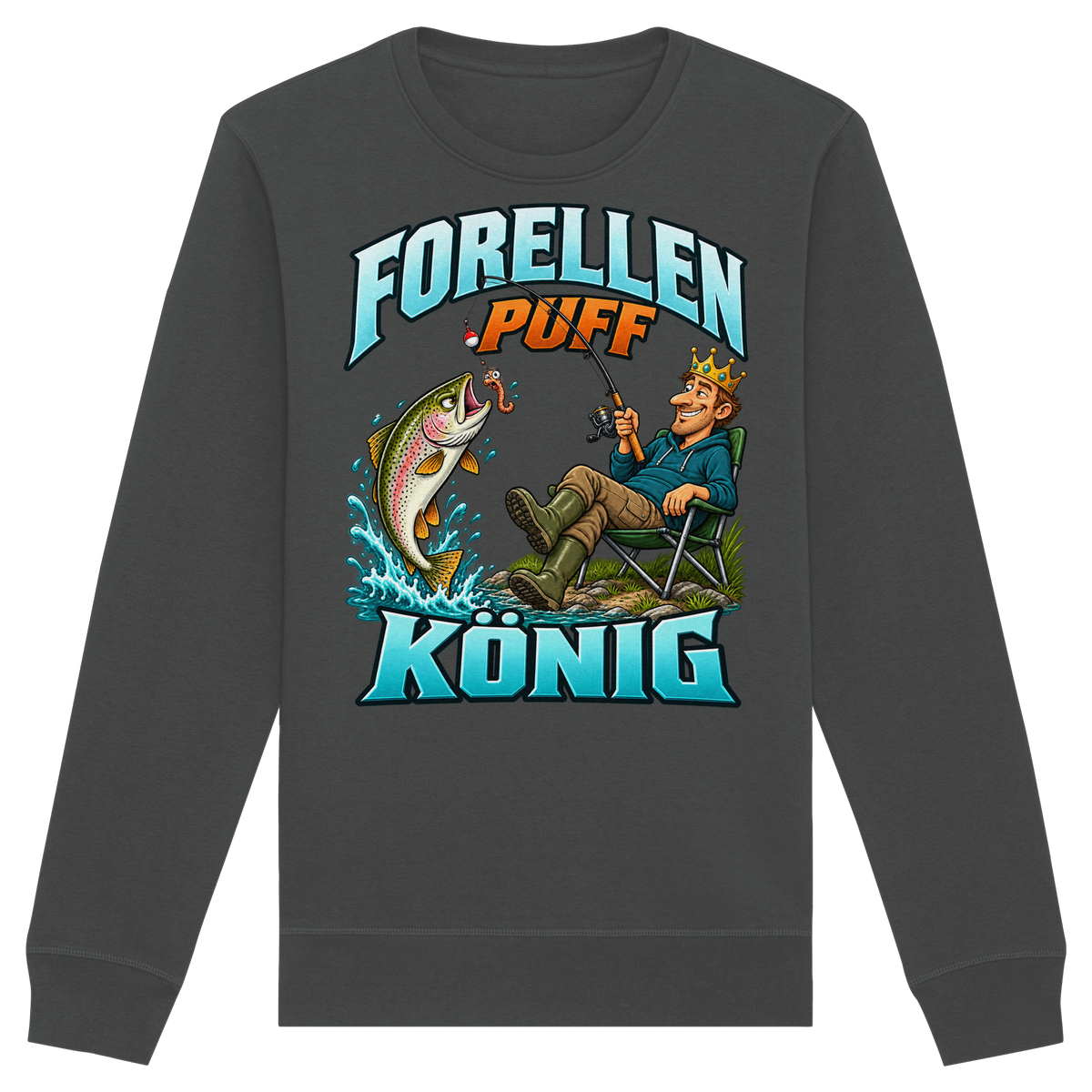 Forellen Puff König - Premium-Sweatshirt