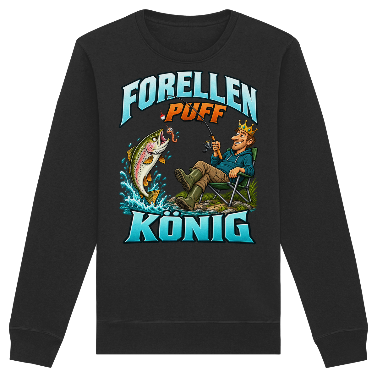 Forellen Puff König - Premium-Sweatshirt