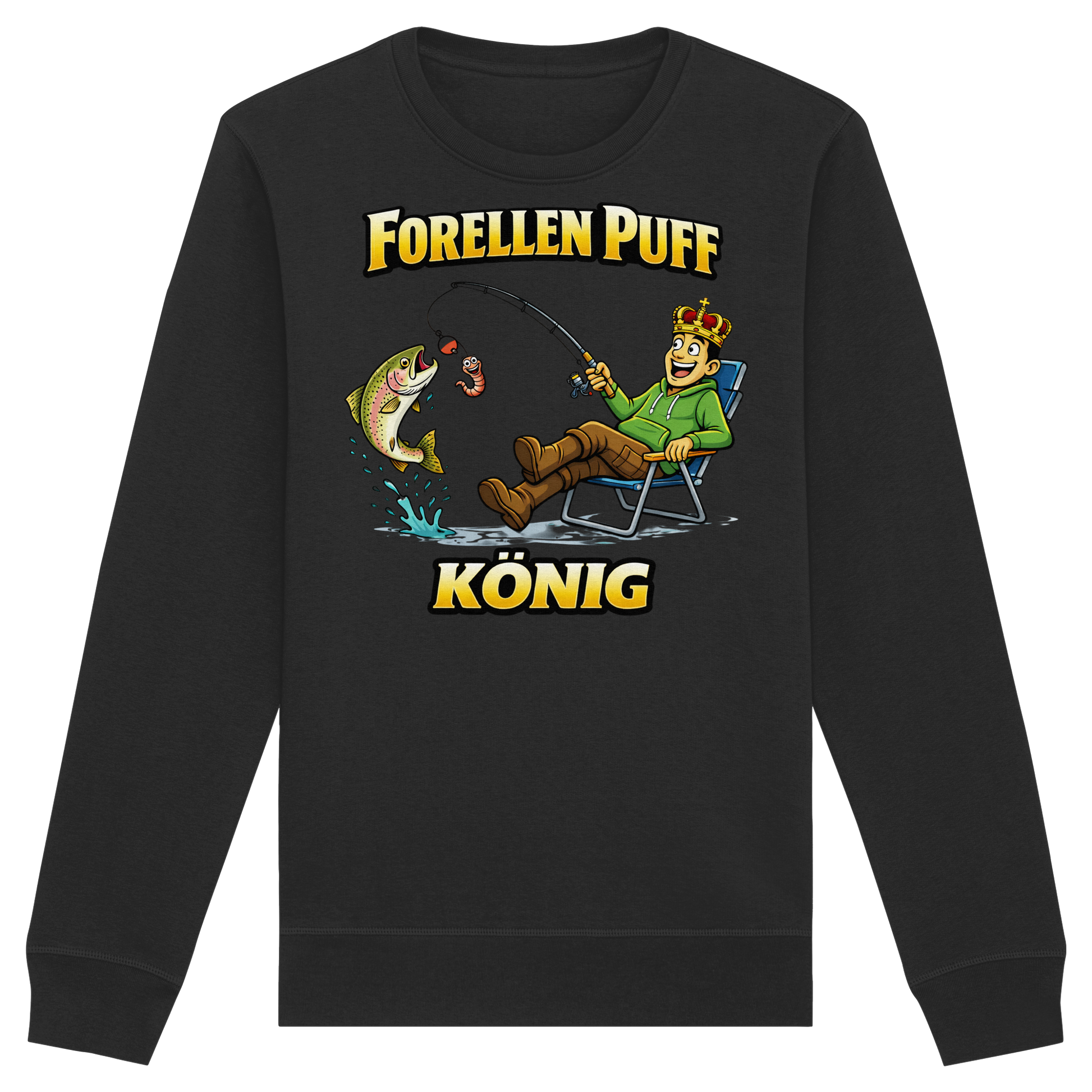 Forellen Puff König - Premium Sweatshirt