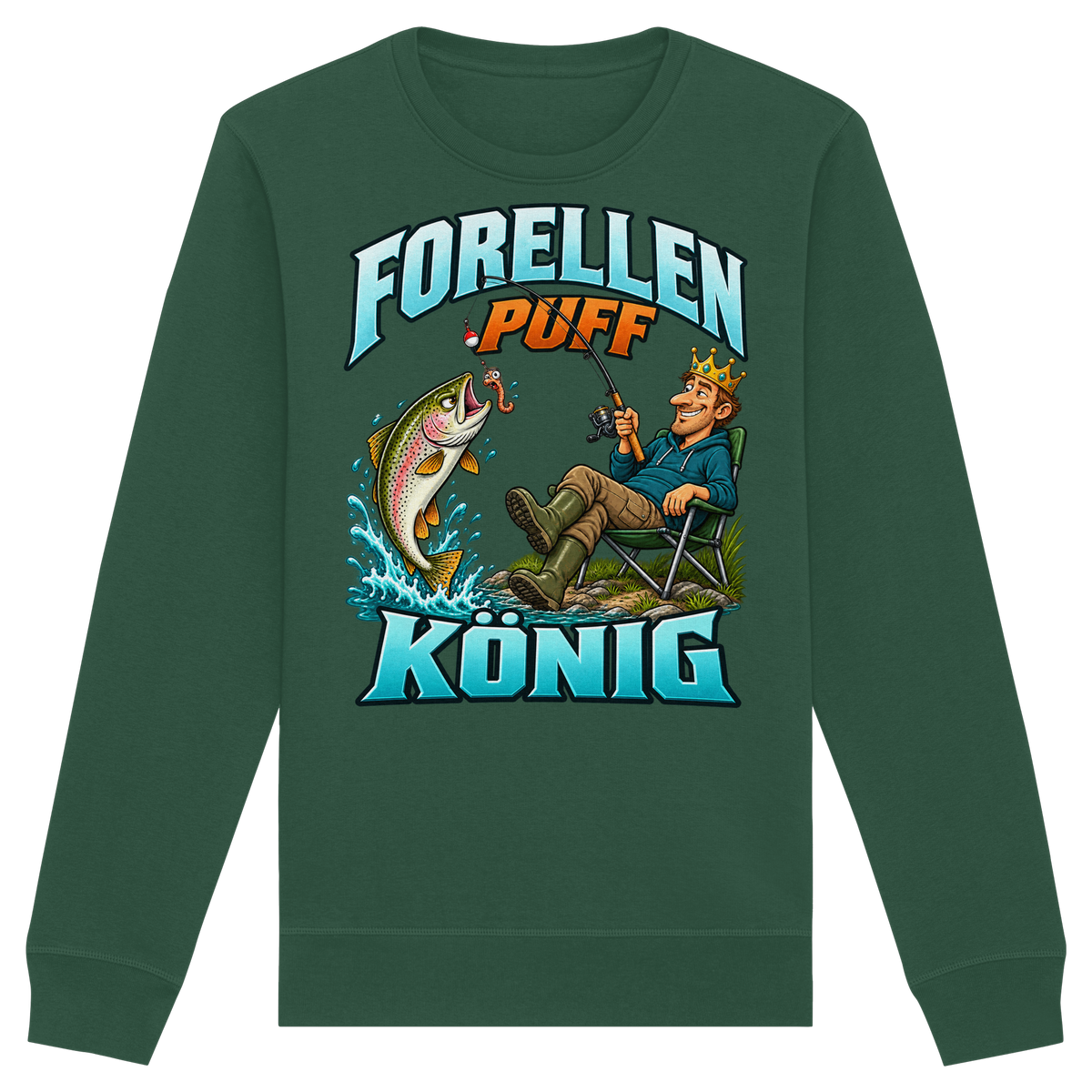 Forellen Puff König - Premium-Sweatshirt