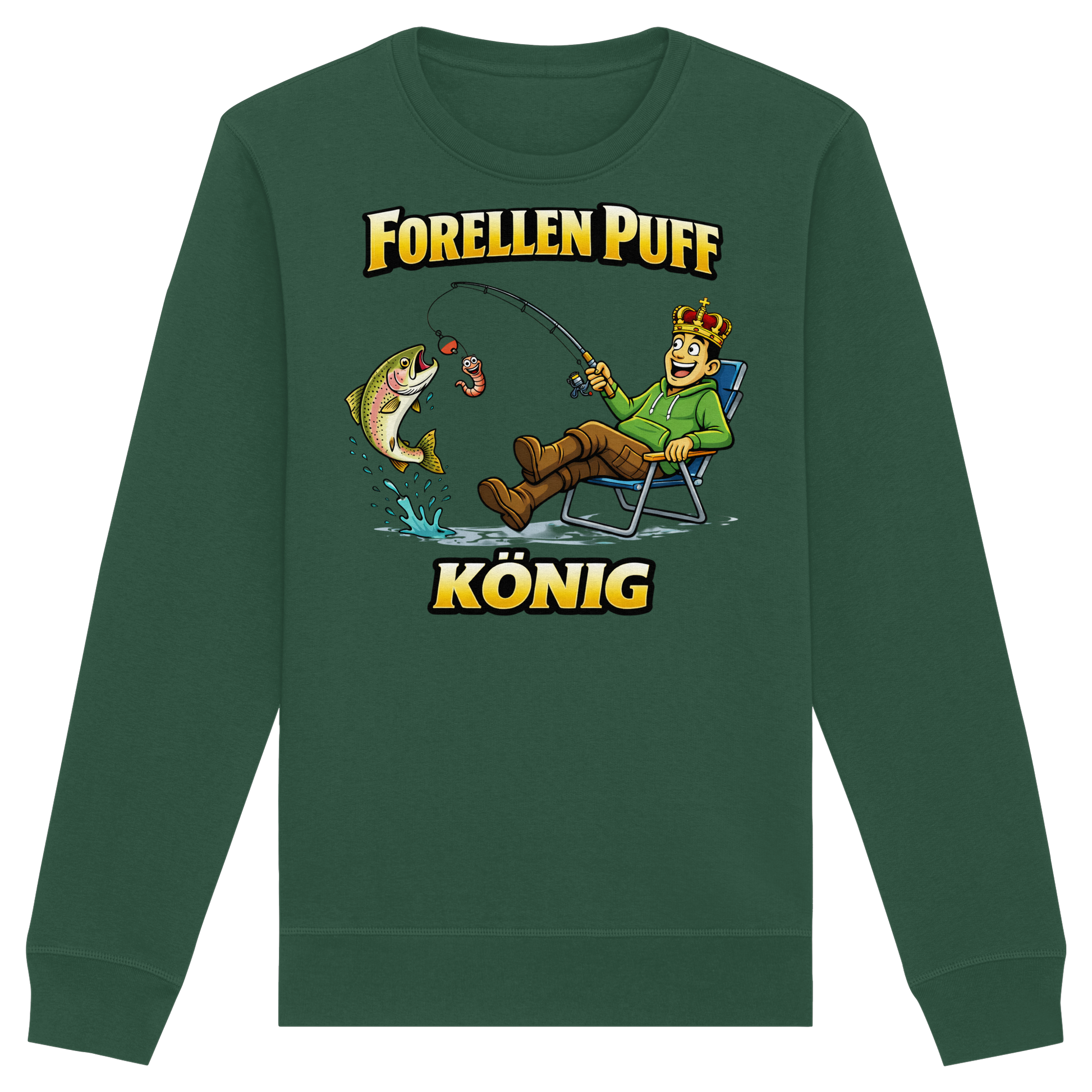 Forellen Puff König - Premium Sweatshirt
