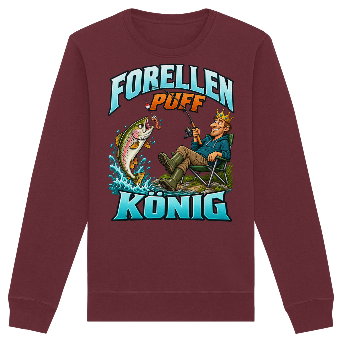 Forellen Puff König - Premium-Sweatshirt