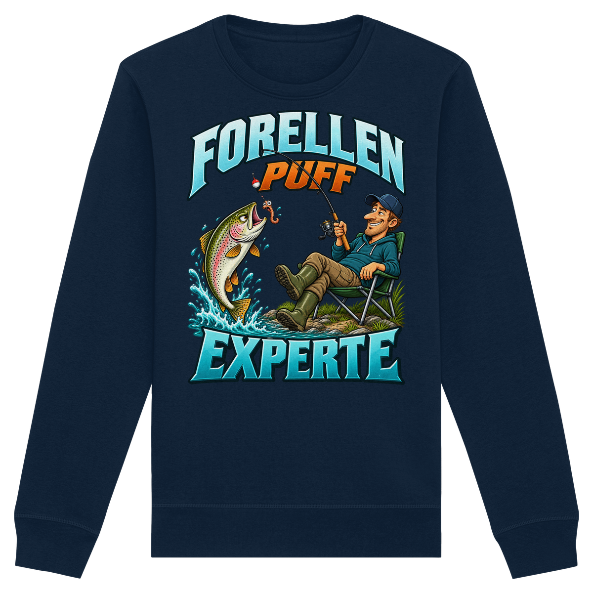 Forellen Puff Experte - Premium-Sweatshirt