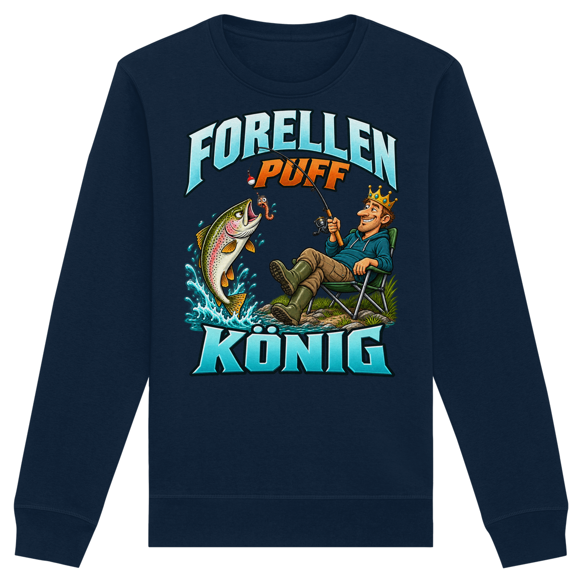 Forellen Puff König - Premium-Sweatshirt