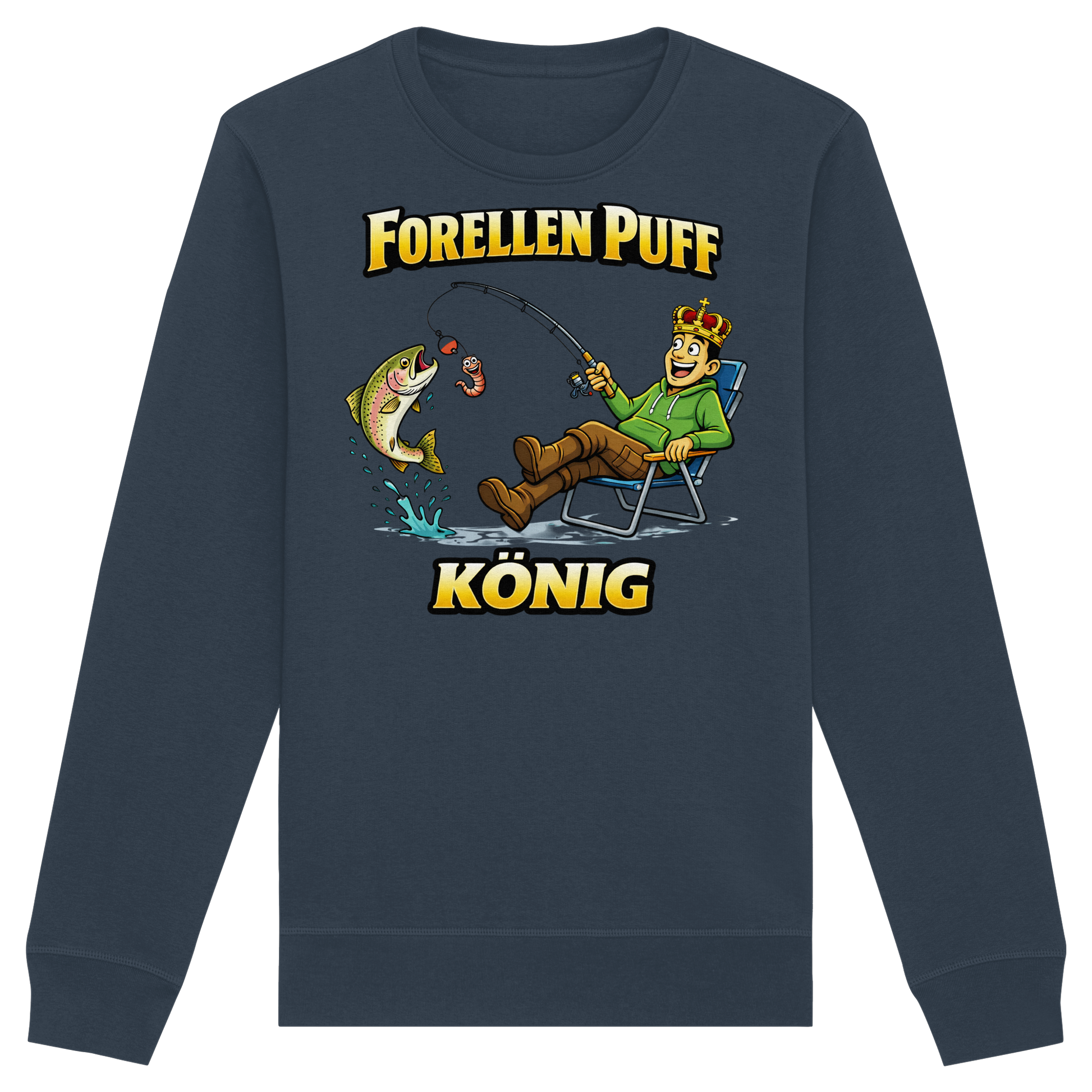 Forellen Puff König - Premium Sweatshirt