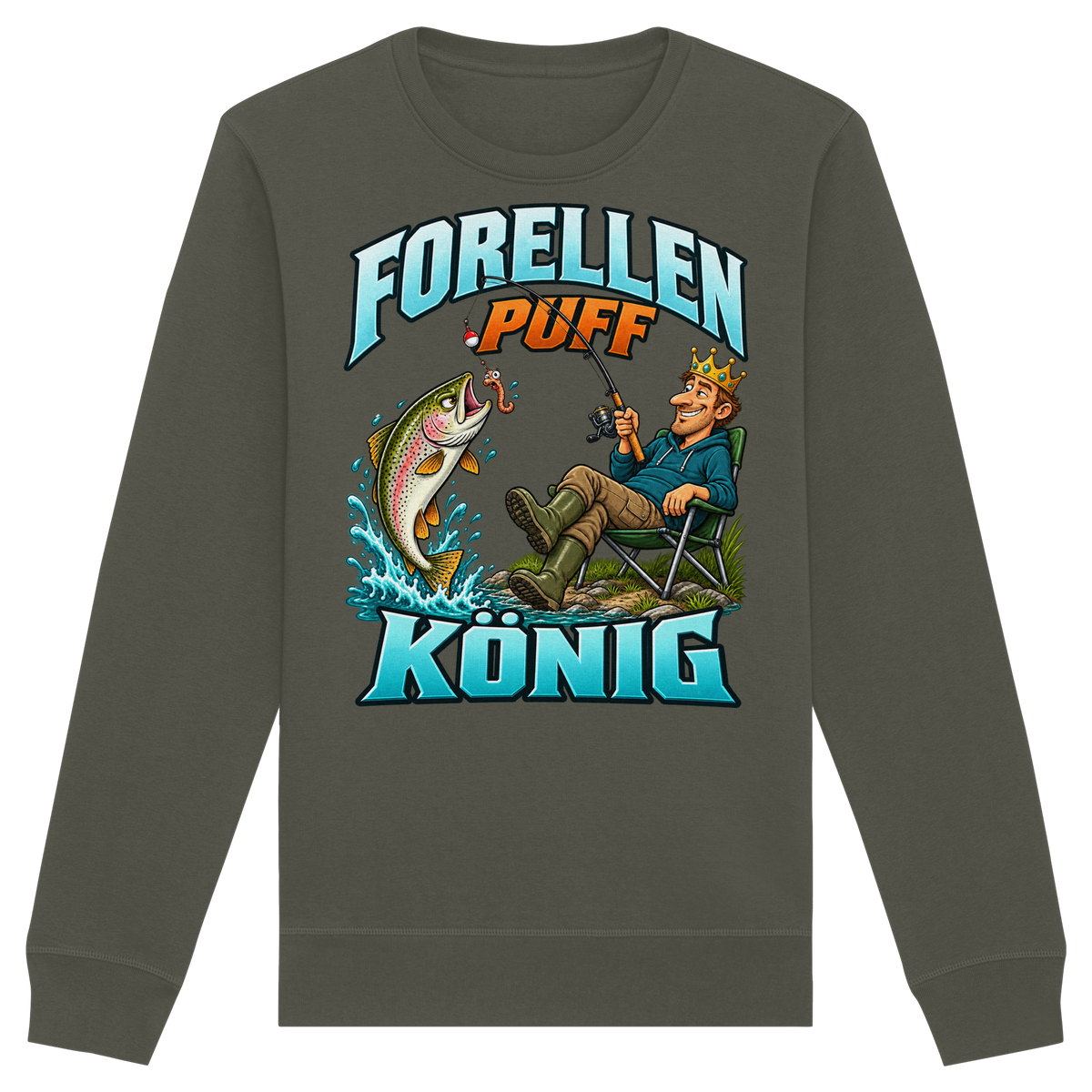 Forellen Puff König - Premium-Sweatshirt
