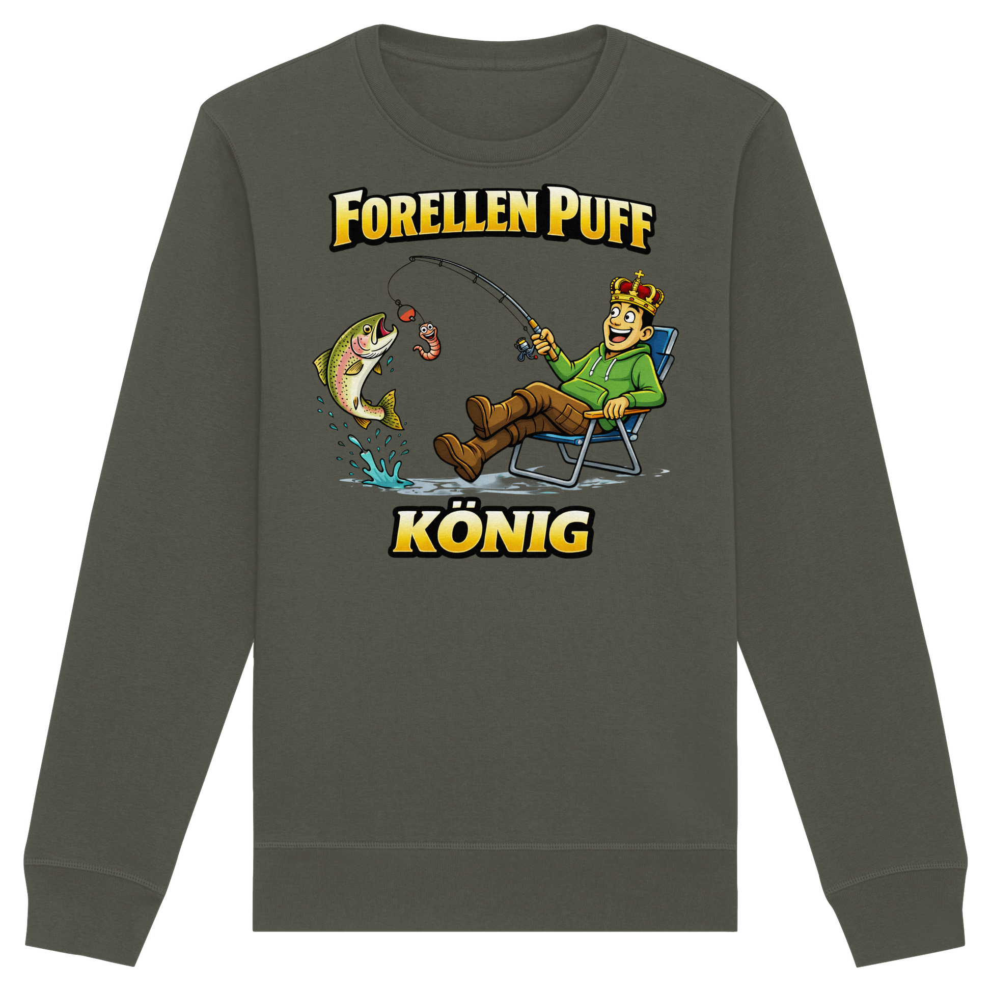 Forellen Puff König - Premium Sweatshirt