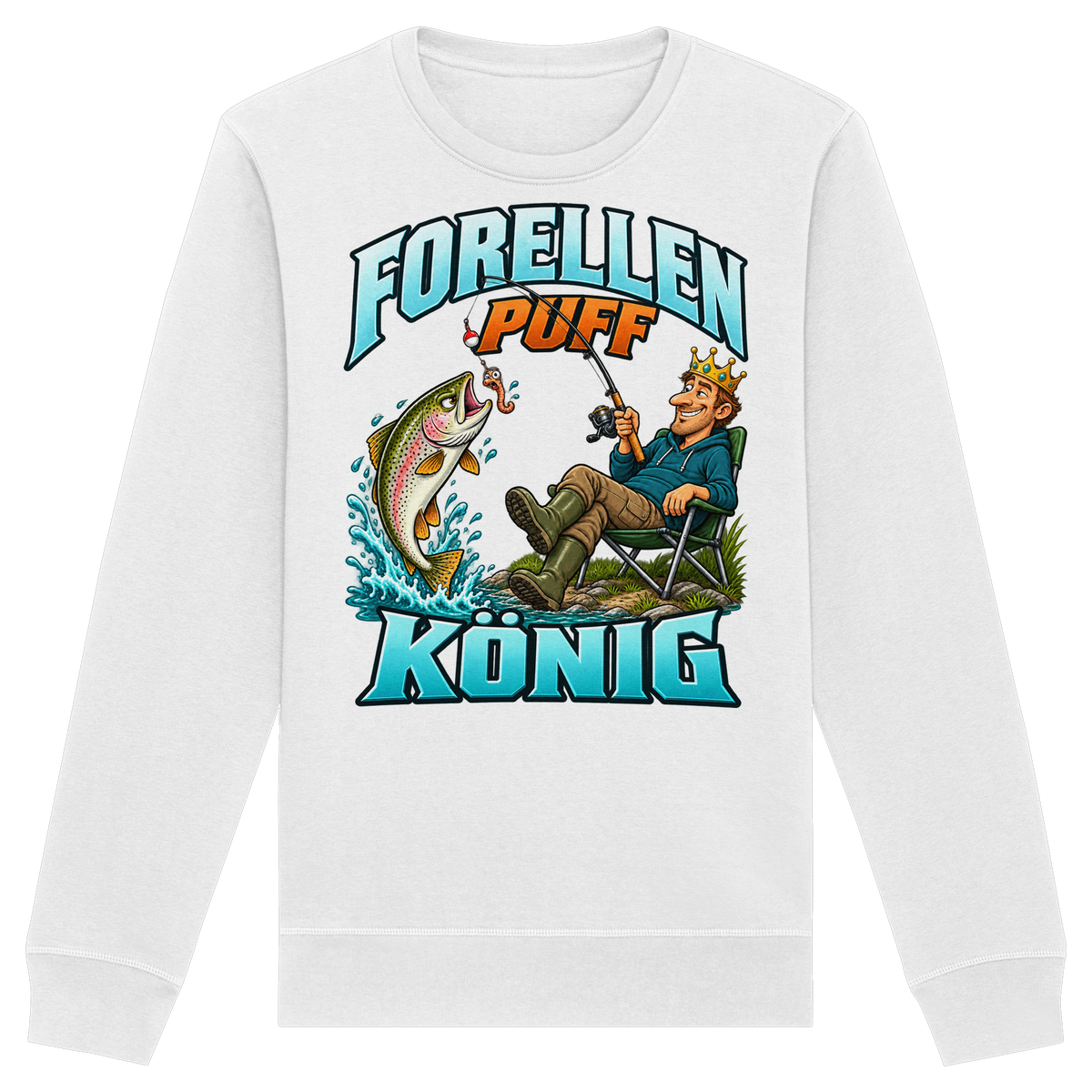 Forellen Puff König - Premium-Sweatshirt